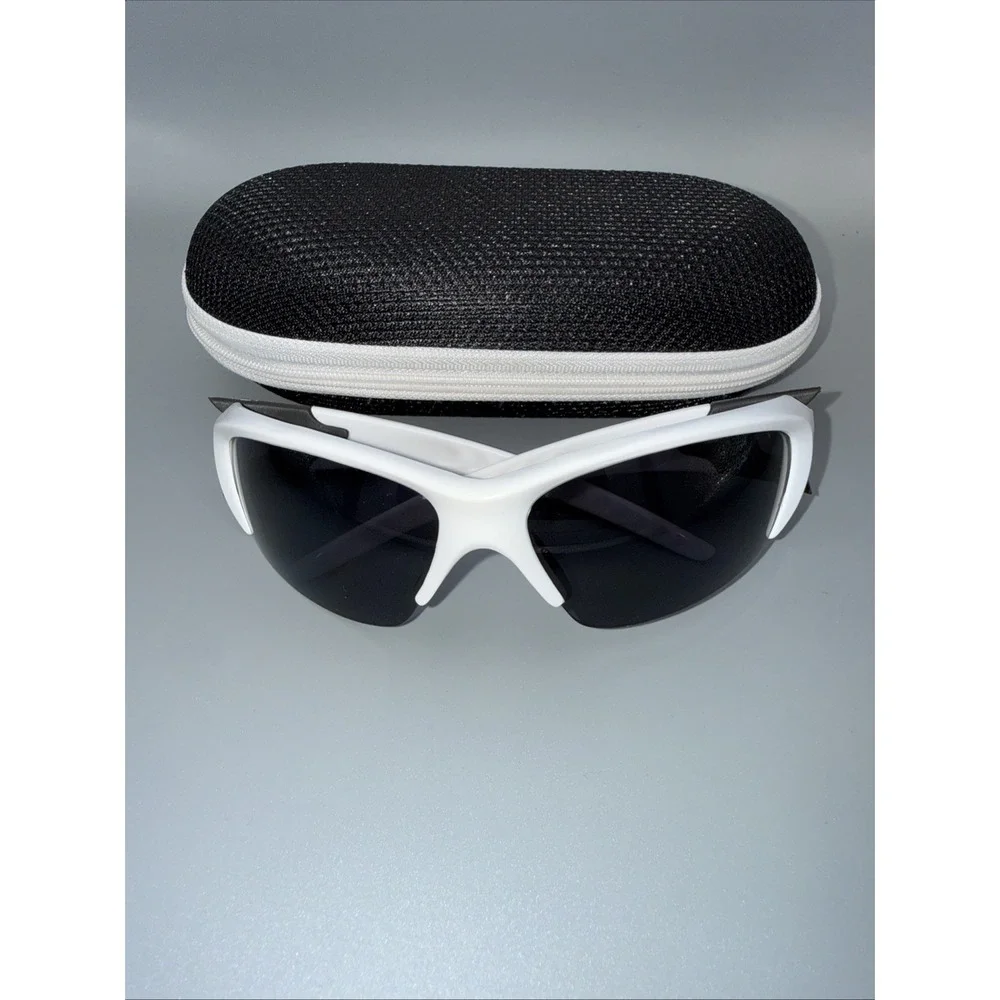Palm Springs Authentic White Wrap Frame Sunglasses Polarized GradientLens & Case